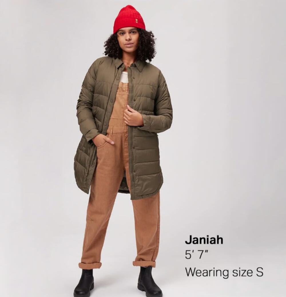 Prana Globe Thistle Down Jacket Women’s Olive Green Long Puffer Coat Size Small